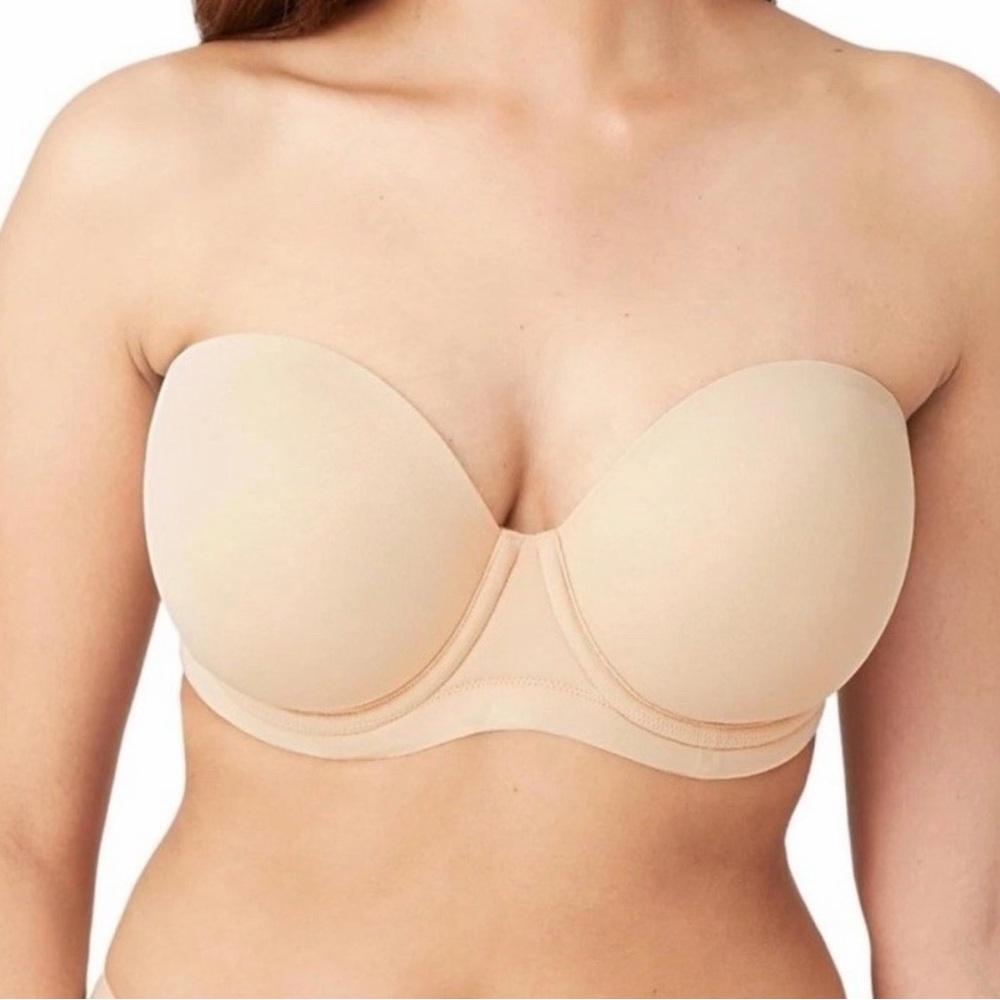 Wacoal 854119 Red Carpet Convertible Strapless Bra Sz‎ 38DD in Nude Sand NWOT